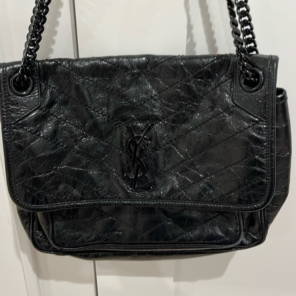 Saint Laurent Med Nik Matelasse Bag